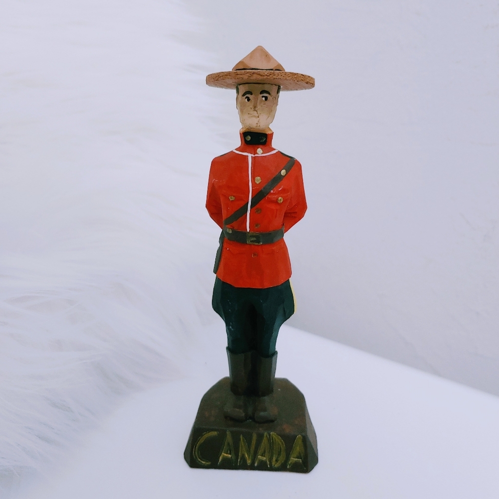 Wooden Canadian Mounted Police Mountie 7"